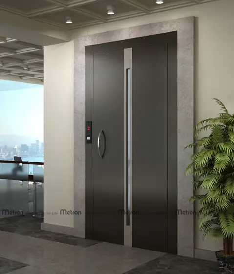 Θύρες ανελκυστήρων Metron Classic Two-Toned Powder Coating - Brown-Champagne
