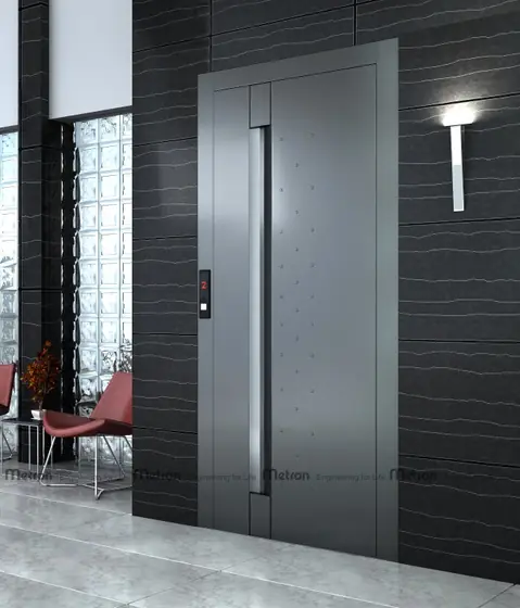 Θύρες ανελκυστήρων Metron Palm Vivo, Powder Coating - Titanium