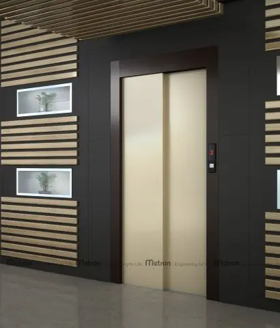 Θύρες ανελκυστήρων Metron 2Pt Powder Coated Brown-Beige