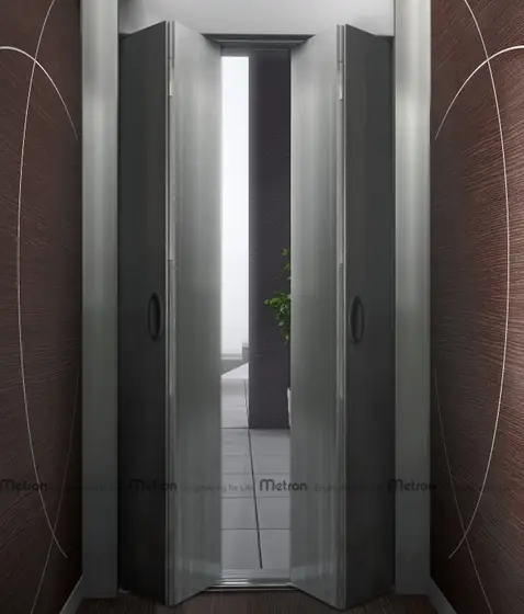 Θύρες ανελκυστήρων Metron Folding Door - Satin. St.Steel